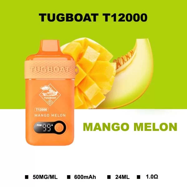 Tugboat T12000 Disposable Vape Wholesale Mango MElon
