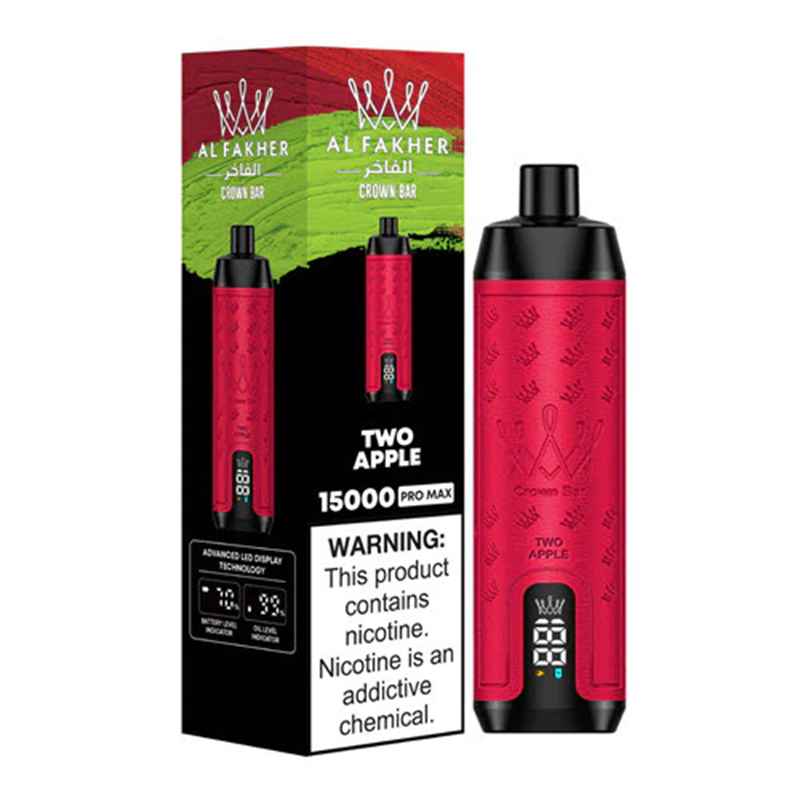 AL Fakher Crown Bar 15000 Pro Max Disposable Vape Wholesale Two Apple