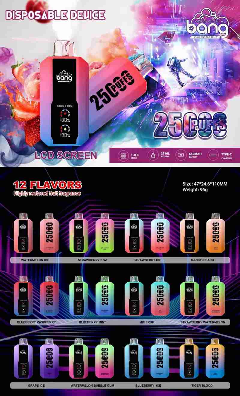 Bang 25000 Puffs Disposable Vape Wholesale 8